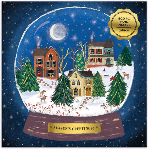 Galison Winter Snow Globe 500 Piece Puzzle