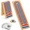 Foldable Cribbage Board Game Set, Portable Travel Cribbage Board with Storage Area,