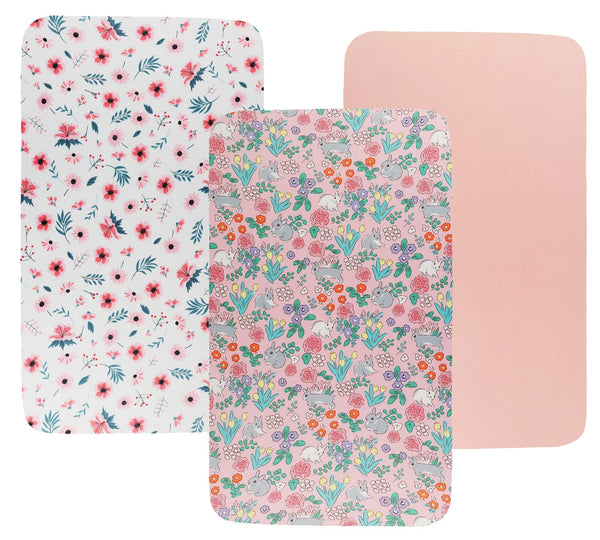 Bassinet Sheet Set 3 Pack (32" x 19") Compatible with Mika Micky,