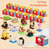 6-12, 12 Pack FUN LITTLE TOYS Party Favors for Kids Mini Animal Building Blocks, Individually Boxed, No Duplicates