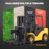 9-Channel 1:18 100-Minute, 2026 Remote Control Forklift Truck Scale Construction Toy, Realistic Sounds, High-Grip