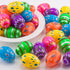 36PCS JIALWEN Plastic Easter Eggs Printed Fillable Eggs Bright Colorful for Easter Theme Party Easter Basket Stuffers