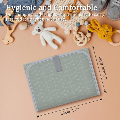 kimitimi Portable Diaper Changing Pad for Baby & Toddler Waterproof Foldable Baby Changing Mat Built-in Pillow, Travel
