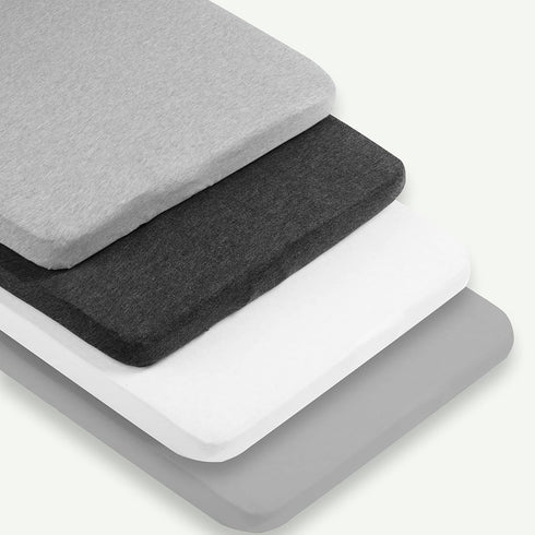 BaeBae Goods 4 Pack, Set, Crib Sheets for Baby Boys and Girls, Soft and Breathable Jersey Knit Fitted Sheet Cute Gender