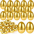 TURNMEON 36PCS Plastic Golden Easter Eggs, 2.36" Fillable Empty Gold Easter Eggs