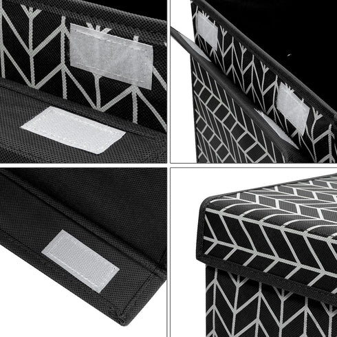 Large Toy Box Chest for Kids, Black Storage Organizer Bins with Lid for Living Room, Nursery, Bedroom, Playroom