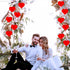 KatchOn Red Hanging Heart Decorations, Pack of 18, No DIY | Romantic Foil Heart Swirls for Special Night
