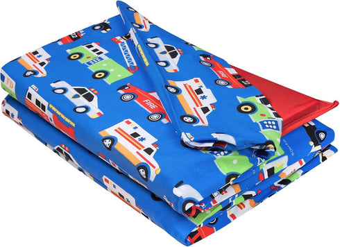Wildkin Kids Cotton Nap Mat Cover - Soft, Durable with Sewn-in Flap, Fits 1.5" Vinyl Sleep Mats - Heroes