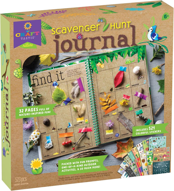 Craft-Tastic Scavenger Hunt Journal - Nature DIY Craft Kit - 32 Page
