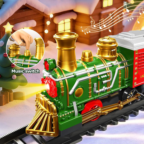 Xelabrion Set 3-5 4-7 4-8, Set Set 3 4 5 6 Train for Kids Classic Christmas Electric Train Toys with Locomotive Engine