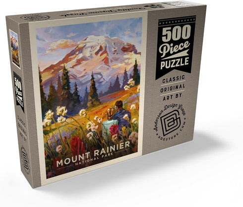 MyPuzzle Mount Rainier National Park: Moment in The Meadow - Premium 500 Piece Puzzle