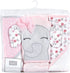 Floral Elephant Hooded Baby Towels - Unisex Cotton Rich Design
