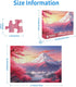1000 Piece Puzzle for Adults - Iceberg Sakura Jigsaw Puzzles - Cherry Blossom & Mount Fuji Oil Painting