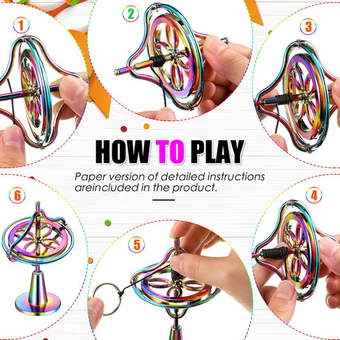 Norme Gyroscope Toy, Metal Anti Rotating Desk Gyroscope for Flying Motion Balance Physics, Gift for Boys, Girls, Adults