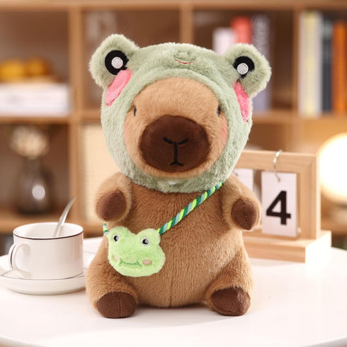 2 12 10.2 Capybara Plush with pcs Clothes & Accessories, Dress Up Capybara Stuffed Animal Plush Toys, in Cute Plushies