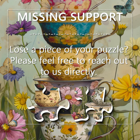 PPuzzling 1000 Vintage Flower Cup Puzzle for Adults Pieces, Nature Challenging Spring Floral Plant Puzzles, Retro Cups