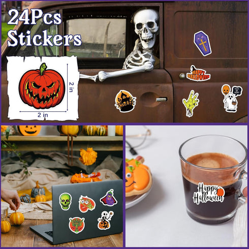24PCS (24 Squishies+24 TOANWOD Halloween Party Favors Squishy Toys : Goodie Bag Stuffers Fidgets Toys Bulk Cheap