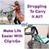 Stroller Hooks for Hanging Diaper Bags, Mommy Stroller Clip Organizer Hook, Large Carabiner Clips (2 Pack)