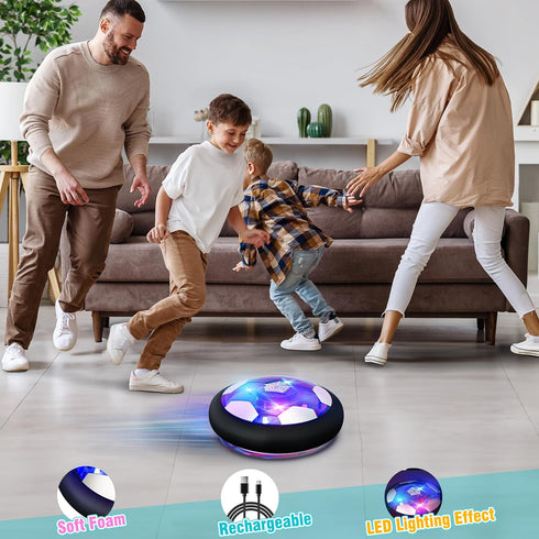 Rechargeable Hover Soccer Ball for Kids - Indoor Light-Up Air Power Floating Soccer Ball, Boy Birthday Gifts Age 4-12