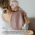 2-in-1 3-Layer, 26x12, (Pack 2, Burp Cloth to Bib, Water-Resistant XL Cotton Muslin Soft & Absorbent of Clay