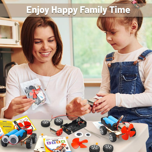 8-12, 6 Set 8-10 9-12, 8 9 10 12 13 STEM Science Kits for Kids Age Wind-Powered Cars Science Experiments Wood Building