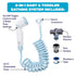 2-in-1 10-foot Playtex Baby Shower Sprayer for Baby and Toddler Bath Time, Blue/White, Hose