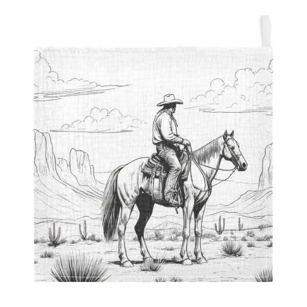 Msyxl Vintage Western Cowboy Baby Washcloths 3 Pack Soft Face Towel Absorbent Bath