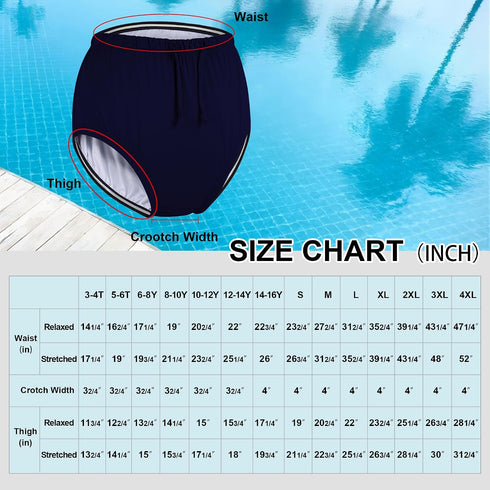 Codida 8-10Years) Special Needs Reusable Swim Diaper Waterproof & Leakproof Incontinence Swimwear for Toddler, Youth
