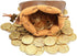 50 PCS Gold Coins & PU Leather Bag - DND Metal Coins for Board Games, Fantasy Coins as Game Tokens
