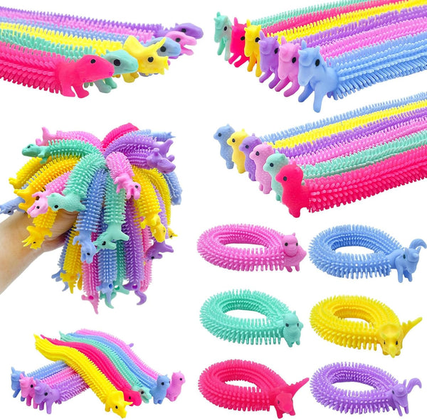 30 PCS Stretchy Fidget Toy, Sensory Fidget Worm Stretch Toys, Multicolor Stretchy Strings for Stress Relief, Party