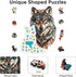 500 5MM (14.9"*18.5") Ruikiyart Wolf Piece Puzzles for Adults, Wolf Cub Wooden Jigsaw Puzzles, Animal Unique Shaped