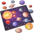 Upgrated Solar System Puzzle for Kids 3-6 - Wooden Space Toys for Preschool Learning Activities, Gift