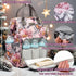 Backpack Backpack Floral Diaper Bag with Coin Bag USB Charging Port Stroller Straps and Insulated Pocket,Travel Nappy