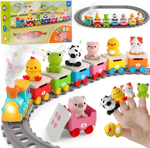 Toddler Toys for 1 2 3 Year Old, Electric Farm Animal Train