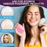 2Pcs Talcum Powder Brush with Holder, Dusting Powder with Puff for Women, Pink and Blue Colors, Easy to Clean