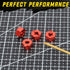 RCAWD 12mm Hex Wheels with Screw Pins 4pcs for 1/10 Slash 2WD, Aluminum Red Hex Wheel Hubs Adapter
