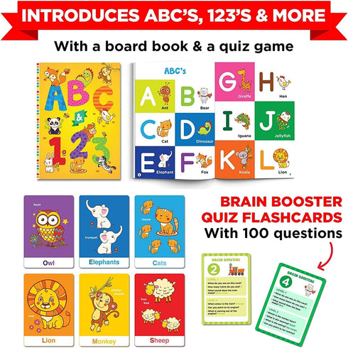 2 2 (1 Set) Learnabee Toys for Year Old Boys/Girls | Gift for Year Old Kids | Board Books and Fun Activities |Learning