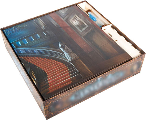 The Broken Token Mysterium Compatible Game Organizer, Wood Storage Box with Multiple Trays