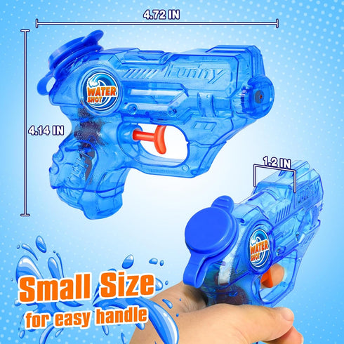 Mini Water Gun for Kids - 2 Pack Soaker Blasters for Summer Outdoor Swimming Fun