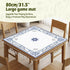 VIIJJUE 31.5 31.5 Country Blue Floral Mahjong Mat Gifts x in, Vintage Blue and White French Mahjong Mat for Table