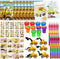 Cinrobiye 72 Pcs Construction Party Favors Truck Car Coloring Books with Stacking