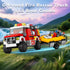 Set Playset City Fire Truck Building with Rescue Boat Building Blocks - Educational for City Fire Rescue - Birthday