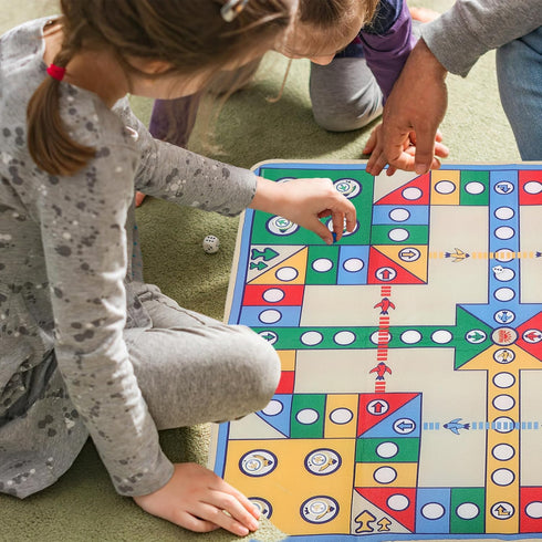 NUOBESTY Flying Chess Playmat - Educational Flying Checker Board Game Carpet for Kids