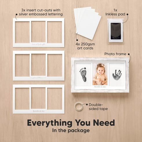 Inkless Hand and Footprint Kit, Boy, Girl, Newborn Keepsake - No Mess Ink Pad for Baby Handprint, Clean Touch Paw Print