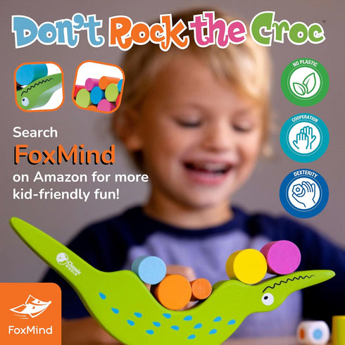 3-5, 3 FoxMind Games Don't Rock The Croc, Toddler Boy Girl Games, Kids Games Multiplayer Year Old Board Games