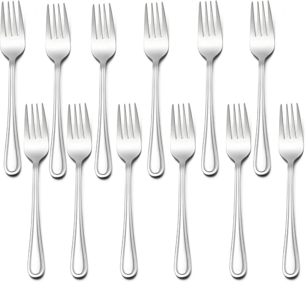 LIANYU 12-Piece Toddler Forks, Kids Silverware Forks for Ages 2-10, Children Cutlery Flatware Set, Dishwasher Safe