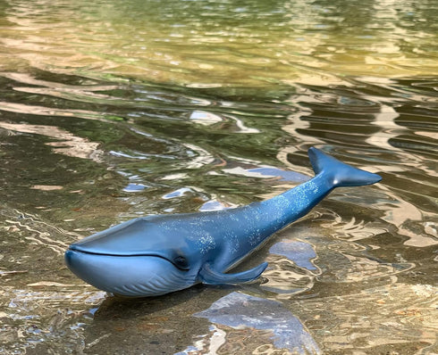 Gemini&Genius Blue Whale Sea Animal Action Figure, Ocean Shark Whale Model Toy for Kids and Collectors