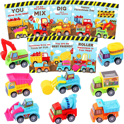 Valentines Day Gifts for Kids, 32 Pack Trucks Valentines Day Cards for