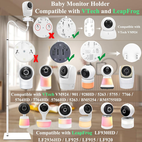 Derebir Pro/I/Momcozy/iFamily/OKAIDI/Blemil IPC100/Infant Baby Monitor Camera Floor Stand Holder Mount Compatible