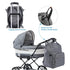 Backpack Baby Diaper Bag with Portable Changing Pad Multifunctional Large Unisex Nappy Changing Bags with Insulated